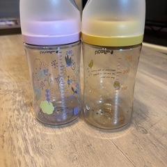 激安‼️今だけ‼️2本セット‼️プラスチックPigeon 哺乳瓶　乳首なし　¥1100の画像