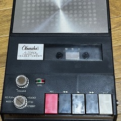 ジャンク★Obunsha TRC-140SO(K) COLUMBIA ケース付き カセットレコーダー テープレコーダー 昭和レトロの画像