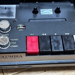 ジャンク★Obunsha TRC-140SO(K) COLUMBIA ケース付き カセットレコーダー テープレコーダー 昭和レトロの画像