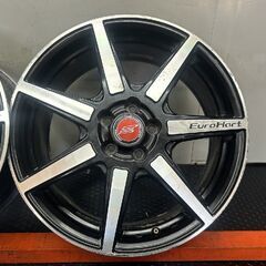 ENKEI EuroHart エンケイ ユーロハート 17インチ 4本 7J5HPCD100+50 ブラポリ 6スポーク プリウス レガシィ インプレッサ等　(SHF020)の画像