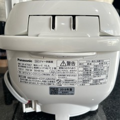 Panasonic SR-KT067 IH炊飯器2018年製 ホワイト 3.5合の画像