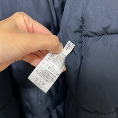 レディース　リバーシブルコートL　ダウンコートモッズコート　ネイビーの画像