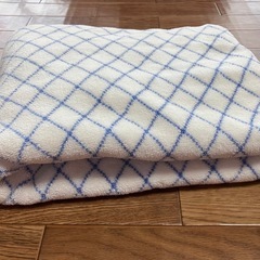 【美品！】マイクロファイバー　バスタオル青白の画像