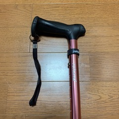 折りたたみ杖 長さ調節可能 78cm-96cm 男女兼用 ピンク 収納袋付きの画像