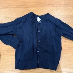 H&M 子供服　紺カーディガン 80 2枚セットの画像