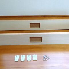 無印良品　壁に付けられる家具棚　2個　オーク材突板　幅　88cmの画像
