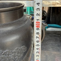 No1 伝統工芸 工芸品 工芸　美術　薄端 うすばた 花器 銅製　真鍮製　金属　アンティークの画像