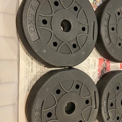 セメントダンベル　繋げてバーベルにも【引き取り限定】の画像