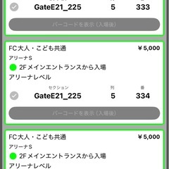 (取り引き中)琉球ゴールデンキングスチケット3枚の画像