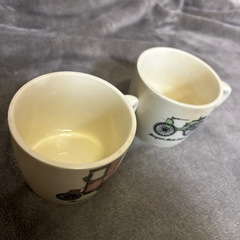 レトロマグカップ　2点の画像