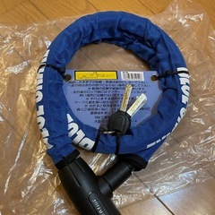 バイク用ロック　スネークロック 直径2cm×120㎝ ブルーの画像