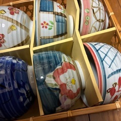 【日本セラティ】絵変り　多用丼　6個セット　新品未使用　陶器の画像