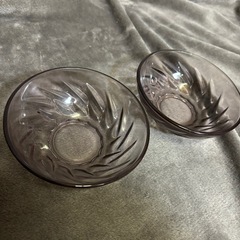 レトロお皿　ガラス　3枚の画像
