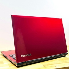 新品SSD ノートパソコン 東芝 dynabook / レッド Windows11 pro メモリ8GB SSD256GB 15.6インチ DVD カメラ Bluetooth Wi-Fi テンキーの画像