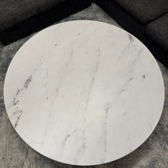 定価約1.4万円【LOWYA】大理石柄ラウンドテーブル極美品⭐️の画像