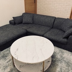 定価約6万【LOWYA】カウチソファ美品✨の画像