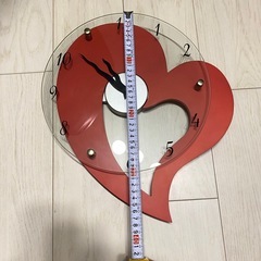 ハート型　掛け時計の画像