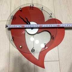 ハート型　掛け時計の画像