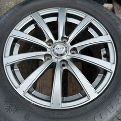 スタッドレスタイヤ　215/60R16　ZACK JP-110　アルミホイール　４本　16×6.5J  溝多い　使用可　エスティマ　ヴェゼル　オデッセイ　デリカの画像