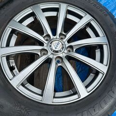 スタッドレスタイヤ　215/60R16　ZACK JP-110　アルミホイール　４本　16×6.5J  溝多い　使用可　エスティマ　ヴェゼル　オデッセイ　デリカの画像