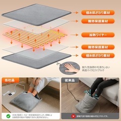 新品！！電気足温器 足元ヒーター フットヒーター 電気座布団 手両足用防寒対策 フットウォーマー 温熱ケアの画像