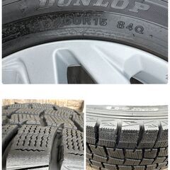 ホンダ　フィット　純正ホイール　スタッドレスタイヤセット　185/60R15　ダンロップ製　ウィンターマックス　バリ溝の画像