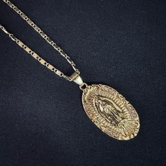 N55*《グアダルーペ》*ゴールドネックレスメンズ の画像