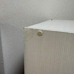 カラーボックス 2個 収納ボックス 本棚 扉付き 3段 オフホワイトの画像