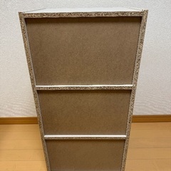 カラーボックス 2個 収納ボックス 本棚 扉付き 3段 オフホワイトの画像