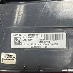 MercedesBenz メルセデスベンツ W205セダン Cクラス 前期 純正 LED テールランプ テールライト 左側のみ A2059061357の画像