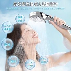 新品未使用/高級SPA体験を自宅で ナノバブル高機能シャワーヘッド 5モード切替・節水92%・塩素除去の画像