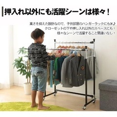 【締切10/25】ハンガーラック　押入れハンガー　2連アイリスオーヤマ　の画像