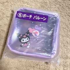 新品未開封☆サンリオ 当たりくじ クロミ当たりくじ ⑤ポーチ バルーン ケーキ ❸個 2025の画像