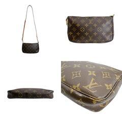 ルイヴィトン M51980 ポーチ ブラウン  LOUIS VUITTON ストラップ交換　斜め掛け可能 モノグラムの画像