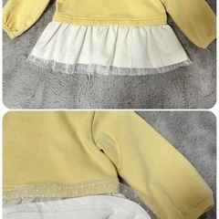 80cm 長袖ワンピース&チュニック3点セットの画像