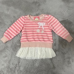 80cm 長袖ワンピース&チュニック3点セットの画像