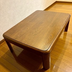 National ナショナル 家具調こたつ DK-S11CT5-T 天然木 ダークブラウン 縦75×横104×高さ36.8cmの画像