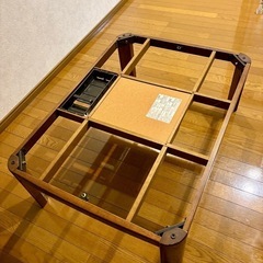 National ナショナル 家具調こたつ DK-S11CT5-T 天然木 ダークブラウン 縦75×横104×高さ36.8cmの画像