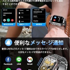 スマートウォッチChatGPT搭載 GPS高輝度懐中電灯 2.01インチ大画面の画像