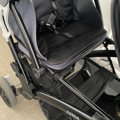 カトージ二人でゴーDXベビーカー、レインカバー付きの画像