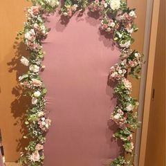 ウェディング ウェルカムボード フラワーアーチの画像