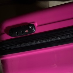 ショッキングピンクのスーツケースエスサイズの画像
