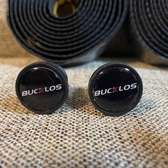 ロードバイクバーテープ ハニカム構造 滑り止め付き ブラック 2個セット 自転車 エンドキャップ付き！の画像