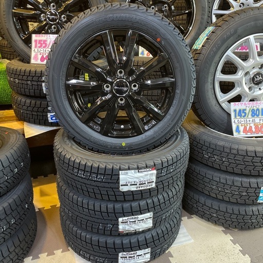 １５５／６５Ｒ１４　アルミホイール＆国産スタッドレス ４本ＳＥＴ　新品　ほとんどの軽自動車に‼️