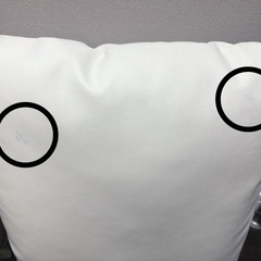 クッション 4点セット アイボリー レザーの画像