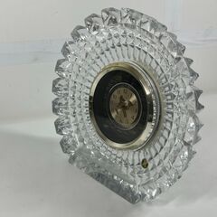 HOYA CRYSTAL ホヤクリスタル 置時計 世界 クォーツ 幅28cm×奥行13cm×高さ26cm の画像