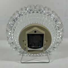 HOYA CRYSTAL ホヤクリスタル 置時計 世界 クォーツ 幅28cm×奥行13cm×高さ26cm の画像