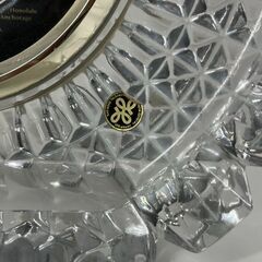 HOYA CRYSTAL ホヤクリスタル 置時計 世界 クォーツ 幅28cm×奥行13cm×高さ26cm の画像