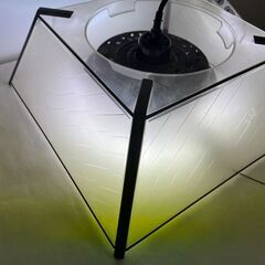 MITSUBISHI 三菱電機 ペンダントライト 天井照明 昭和レトロ 幅45cm×奥行45cm×高さ18cmの画像