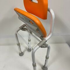 Panasonic パナソニック シャワーチェア ユクリア PN-L40721 オレンジ 入浴 介護 椅子 幅39cm×奥行50cm×高さ58cm～64cm（座高34cm～42cm）の画像